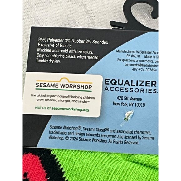 Sesame‎ Street Men's Crew Socks Set/2 pr Size 9-13 Includes Oscar & Elmo - Picture 5 of 6